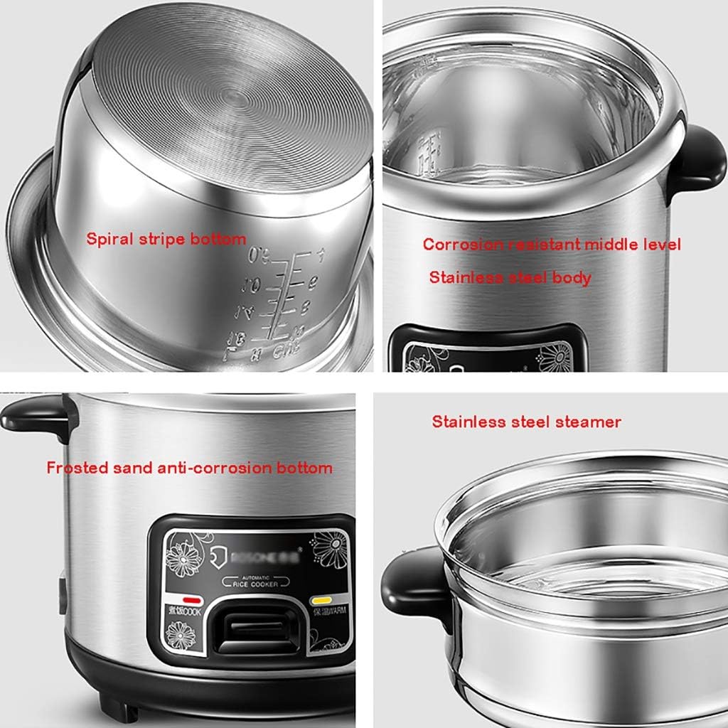 Rice Cooker (2liters/400W/220V) Home Intelligent Insulation Multi-function Stainless Steel Inner Pot Spoon Steamer And Measuring Cup Dormitory Small Appliances Can Accommodate Up To 7 People