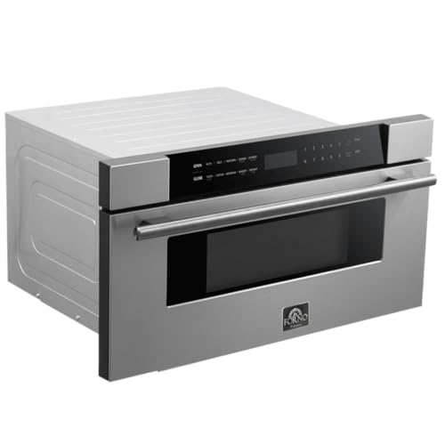 FORNO Capoliveri 30 Inch Stainless-Steel 1000 Watts Microwave Drawer 1.2 cu.ft.