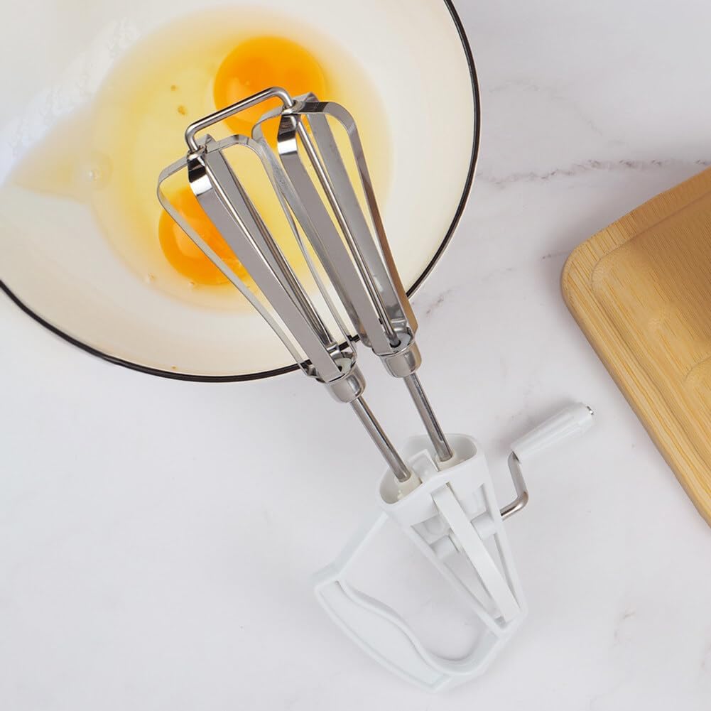 Stainless Steel Whisks, Hand Push Whisk Blender Semi-Automatic Quick Mixer Egg Milk Beater Milk Frother Rotating Push Household Whisk Mixer for Blending, Whisking (10 inches Orange)