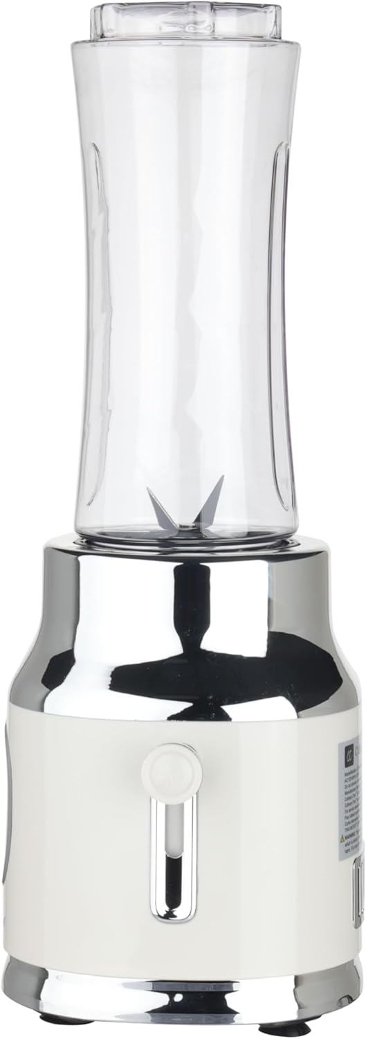 CULINARY CHEF Retro Smoothie Maker Blender with Mason Jar, Perfect for Shakes and Smoothies, 300-Watt, Cream
