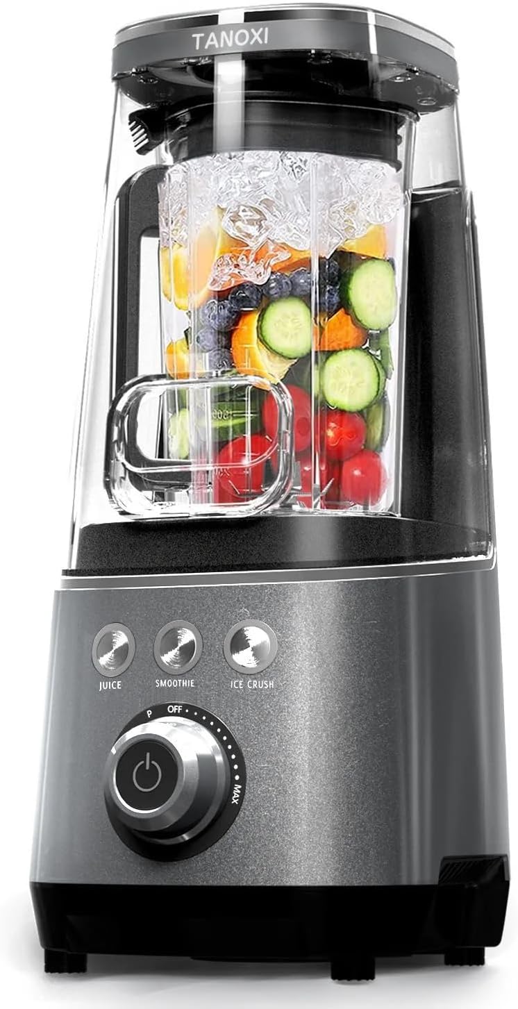 Quiet Blender with Soundproof Design, 44oz Tritan Jar for Shakes, Smoothies, Ice Crushing, Black