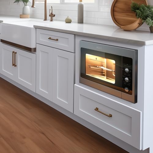 Microwave Base Cabinet – Solid Wood Shaker Style Kitchen Storage Base Unit with Drawer & Soft-Close Doors, RTA Pantry Cupboard for Dining Room, Coffee Bar 30