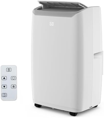 14000 BTU Portable Air Conditioner, Quiet Portable AC Unit with Fan & Dehumidifier, Cooling Cools Room up to 750 sq.ft, Air Conditioner with Remote & 24H Timer for Rooms, Bedroom, Office