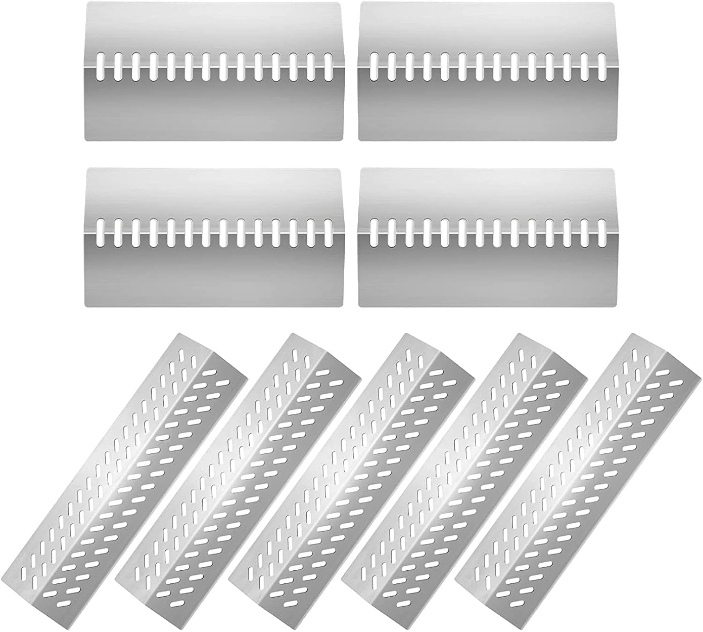 #US Grill Heat Plates and Flame Tamers 9-Pack Stainless Steel for Bull BBQ