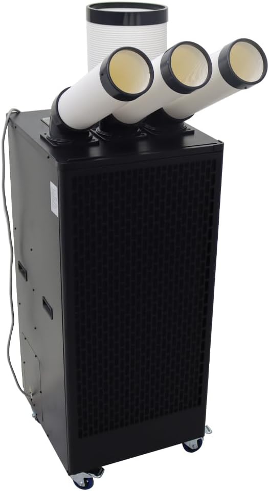 Industrial Portable Air Conditioner with Wheels 13L Large Tank Commercial Spot Cooler Adjustable Air Outlet Ideal for Hospitals Workshops Outdoor Events 220V 2.5KW