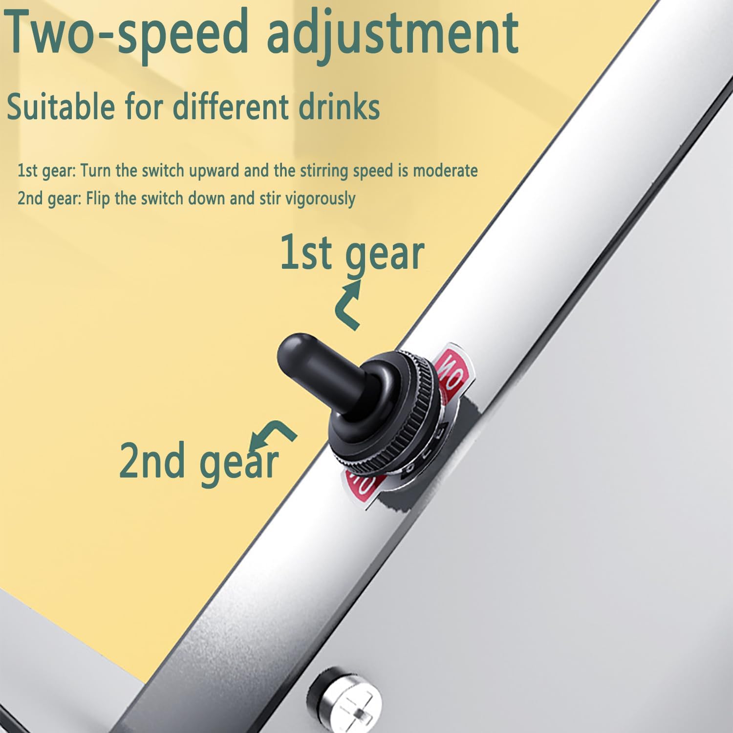 Portable Milkshake Mixer, 180W Commercial Milk Shake Machine with 800 Ml Stainless Steel Cups, Motor Speed 18000 Rpm, Efficient Blending and 2 Gear Speed Adjustable for Commercial and Home