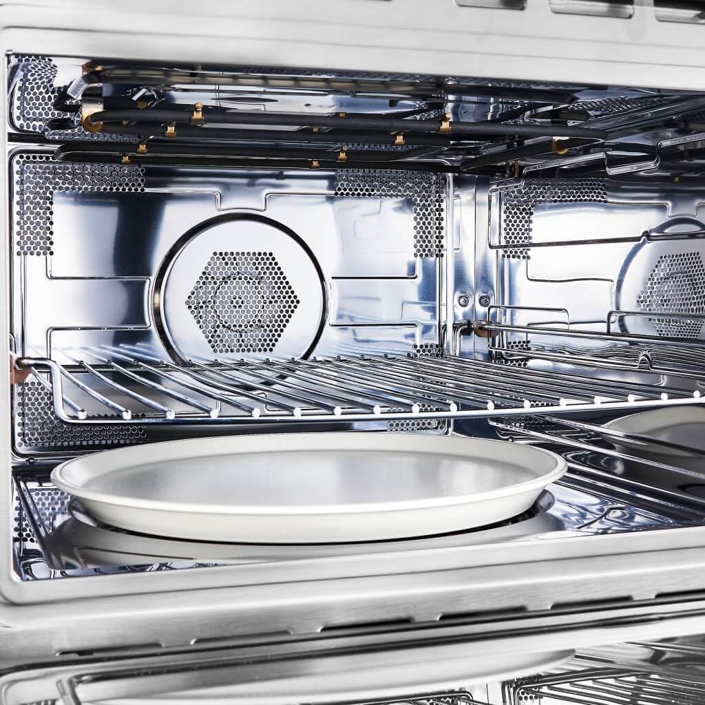 FORNO Oliena Espresso Black 24″ 1750 Watt Compact Oven & 1000 Watt Microwave, 1.6 cu. ft.