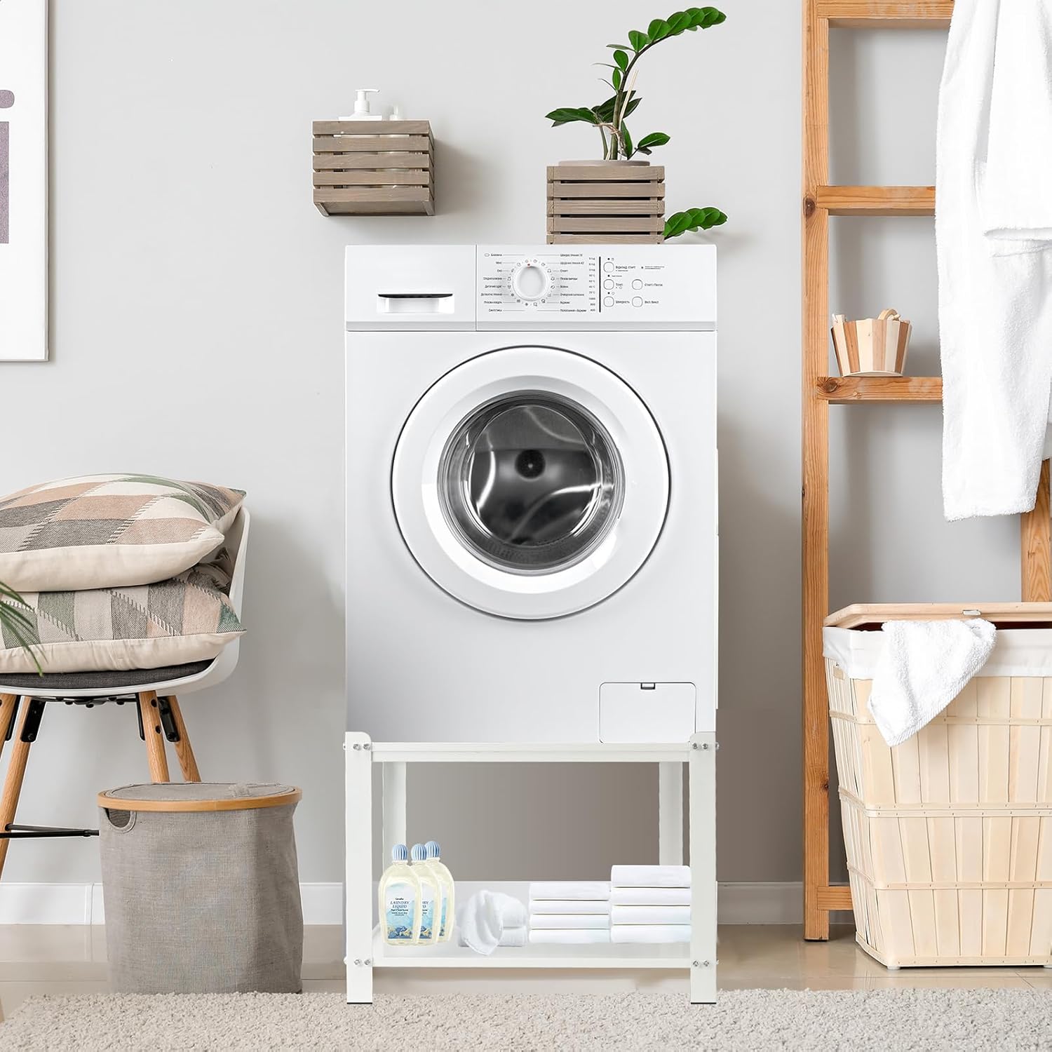 Universal Laundry Pedestal for Washer and Dryer Stand W28''xD28''xH20'' Dryer Pedestals 700lbs Load Capacity Washing Machine Pedestal Heavy Duty Washer Pedestal for Washer and Dryer