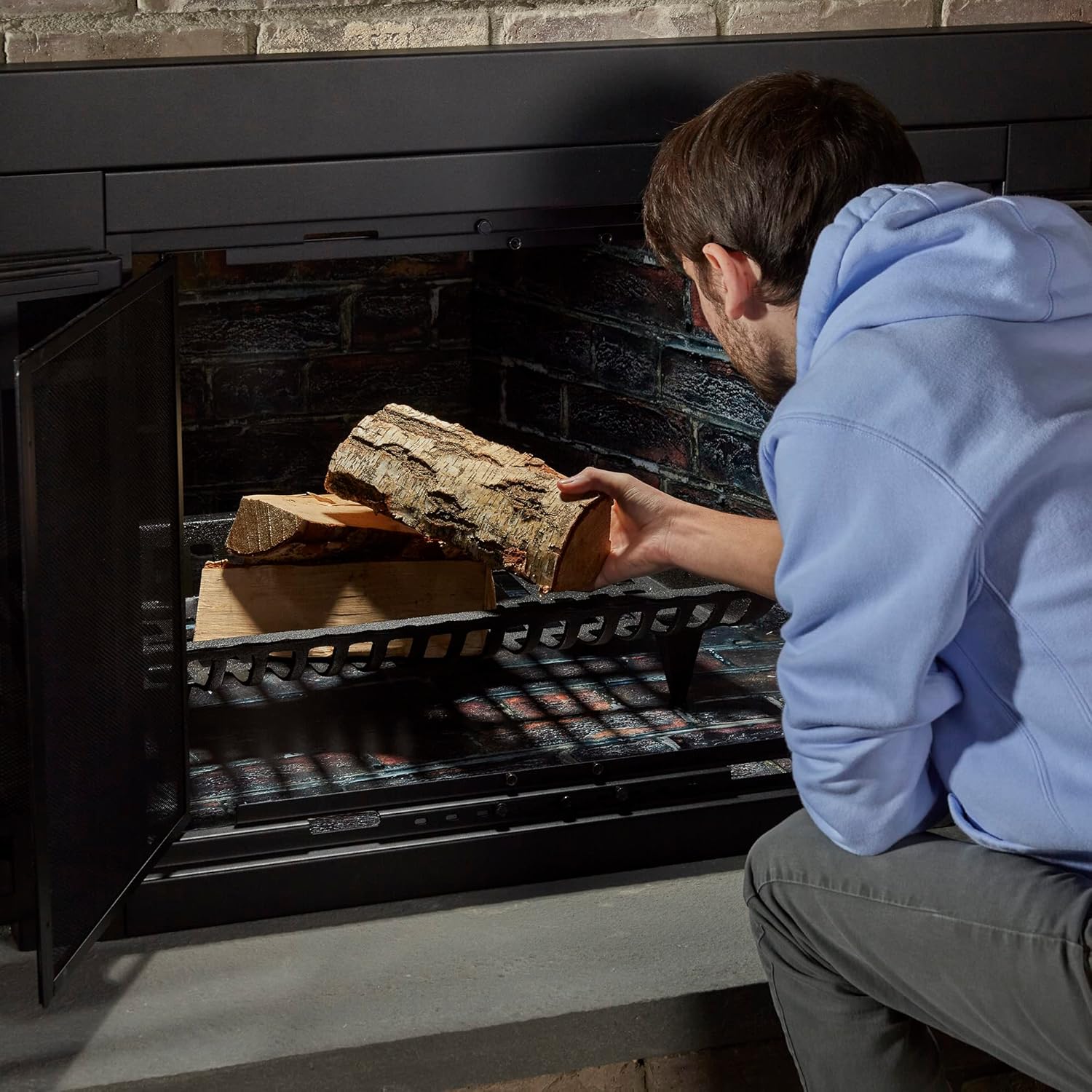 UniFlame, C-1534, 27 in. Cast Iron Fireplace Log Grate