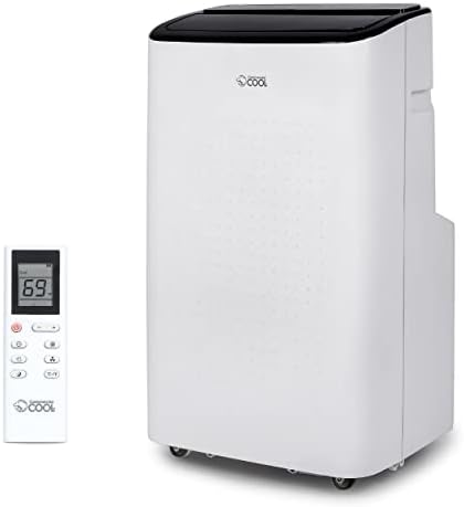 COMMERCIAL COOL Portable Air Conditioner 12,000 BTU Air Conditioner Unit with Dehumidifier & Fan, AC Unit Cools up to 550 Square Feet, Indoor Air Conditioner with 2 Remote Controls, White