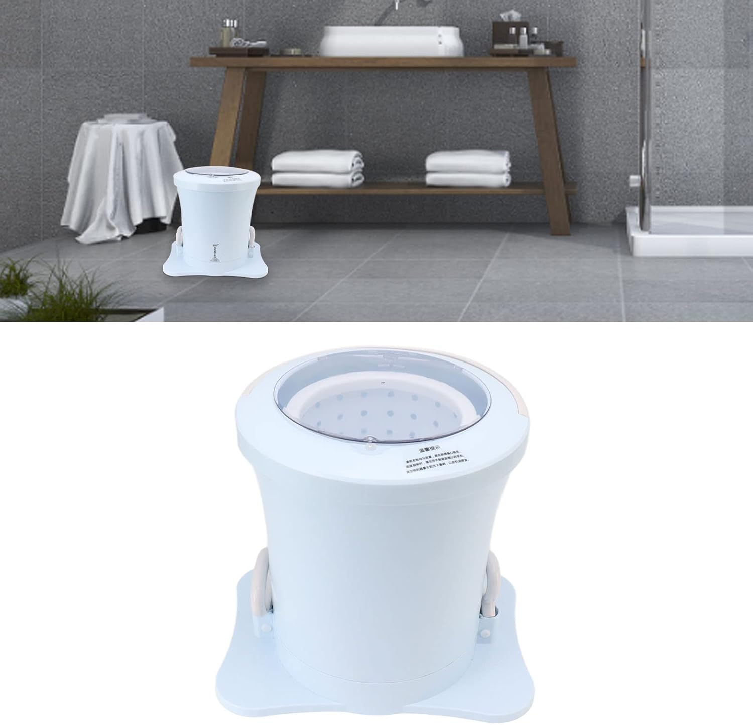 TOPINCN Mini Washing Machine, Portable Dehydrator Mini Small Portable Washer Washing Machin for Apartment, Dorm, Camping, Travel Laundry (Blue)