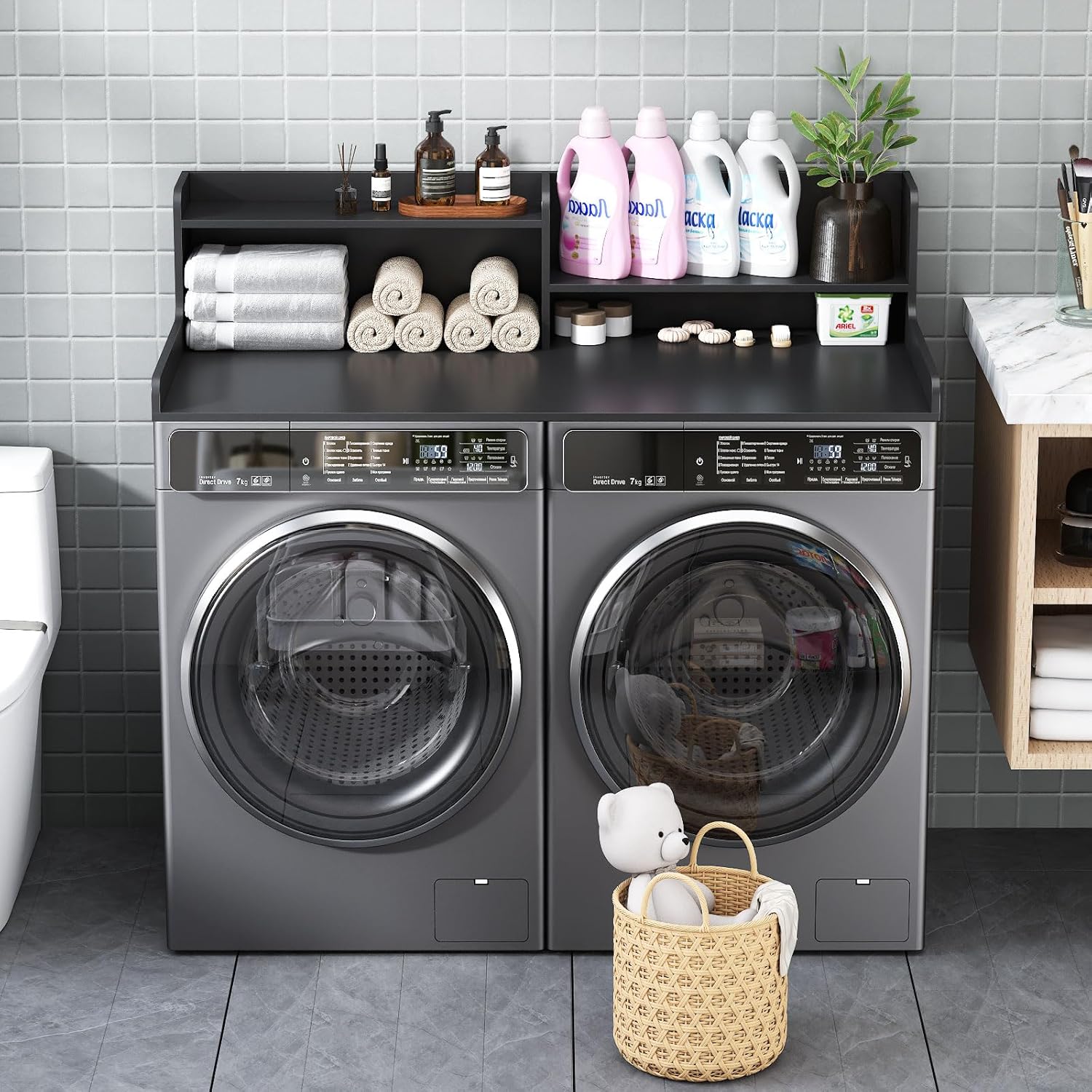 2-Tier Washer and Dryer Countertop w 54