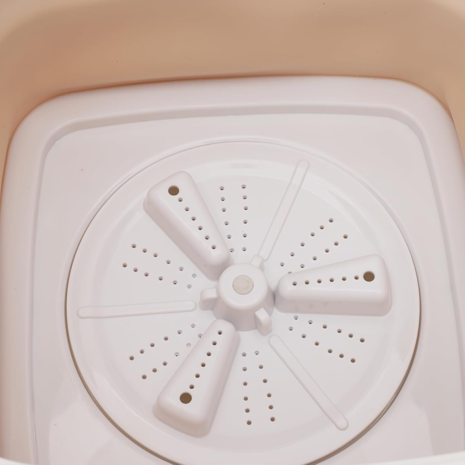 Mini Foldable Efficient Portable Washing Machine for Underwear Socks Towels (Khaki)