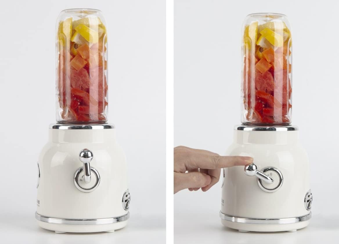 Rectangular Type Retro Mini Blender Tritan BPA BPA Free Jar Smoothie Ice Crush Blender 600mL Capacity KM-112 Ivory Color 220v