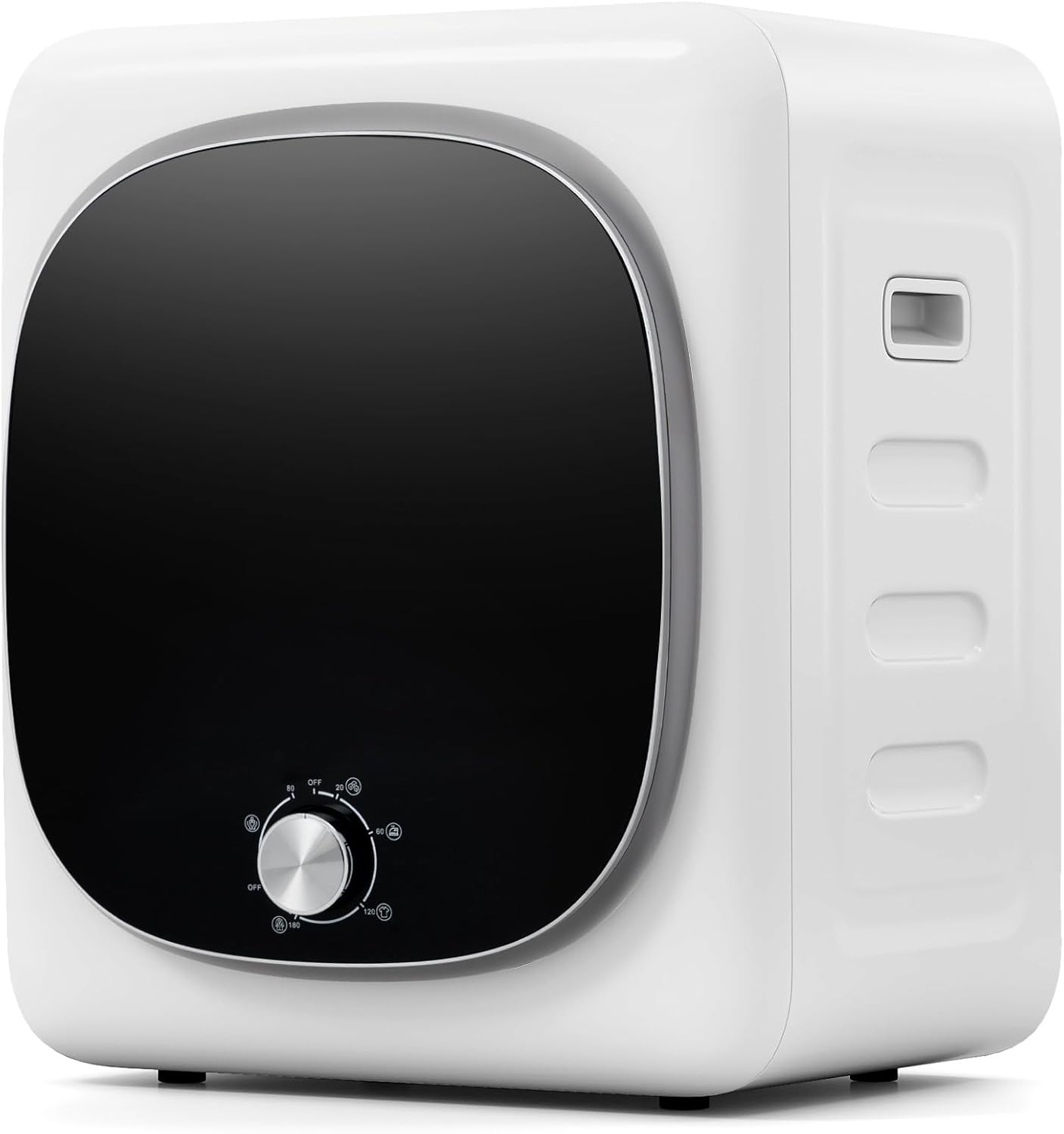 COSTWAY Portable Clothes Dryer, 1.5 cu.ft Compact Drying Machine with Stainless Steel Tub, 800W Electric Laundry Dryer with 5 Modes, Small Vented Tumble Dryer for Apartment, Home, Dorm & RV, White