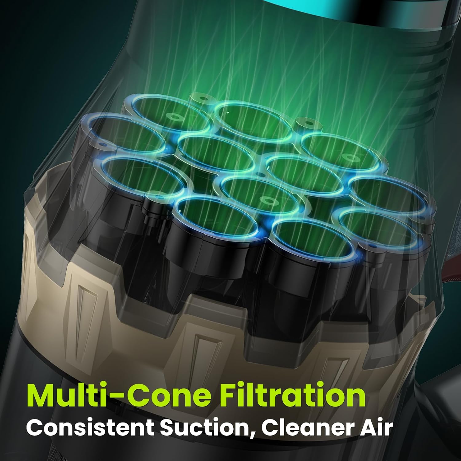 Cordless Vacuum Cleaner, 600W/50KPA/70Mins Lightweight Stick Vacuum with LED Touch Screen, Lightweight Self-Standing Vacuum Cleaners for Home Pet Hair,Carpet,Hardwood Floor