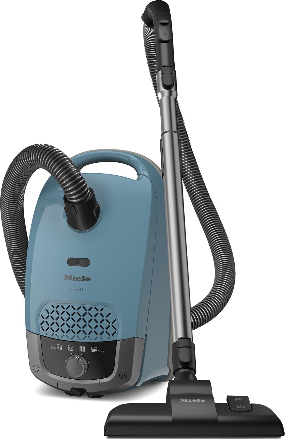 Miele Guard S1 Bagged Canister Vacuum Cleaner with AirClean Filter and FiberTeQ Universal Floorhead, Lightweight & Compact Design, Nordic Blue – 12752460