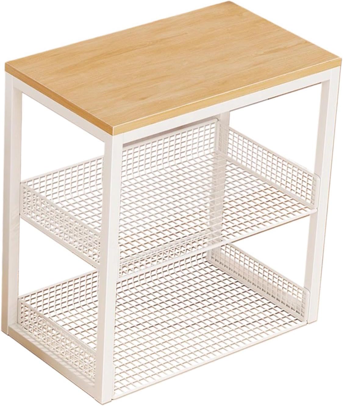 Portable Washer Stand Rice Cooker Air Fryer Rack Plant Holder Small Appliance Rack Laundry Room Shelf for Entryway Office, White