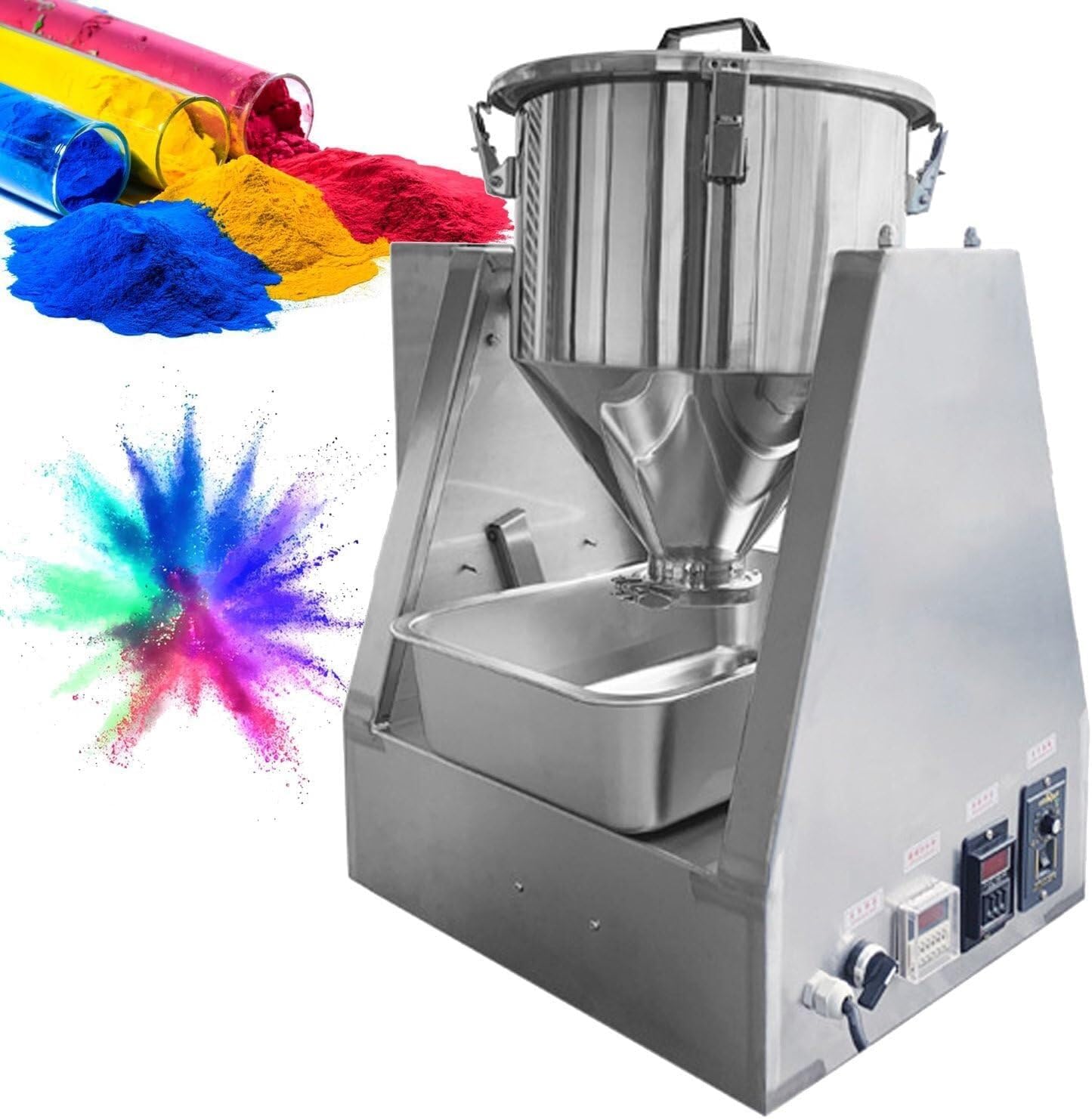 Electric 304 Stainless Steel Powder Blender,Dry Powder Granule Mixer,Laboratory Mixing Equipment,Small Dry Powder Mixing Machine(40L)