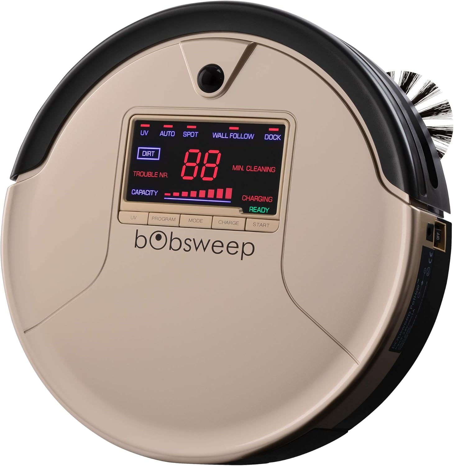 bObsweep PetHair Robot Vacuum Cleaner and Mop, Champagne