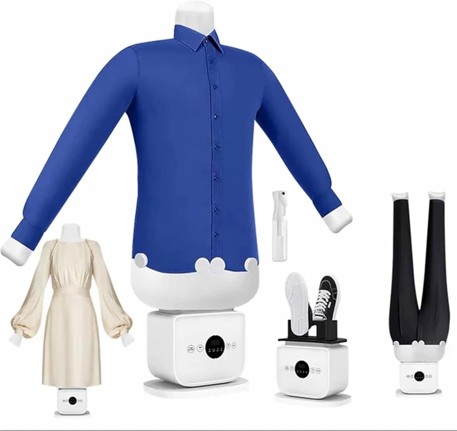 Hands Free Automatic Ironing Machine, Steamer 360° Without Blind Spots Drying, Gentle Airflow Technology for All Fabric Clothing, 8 Minutes