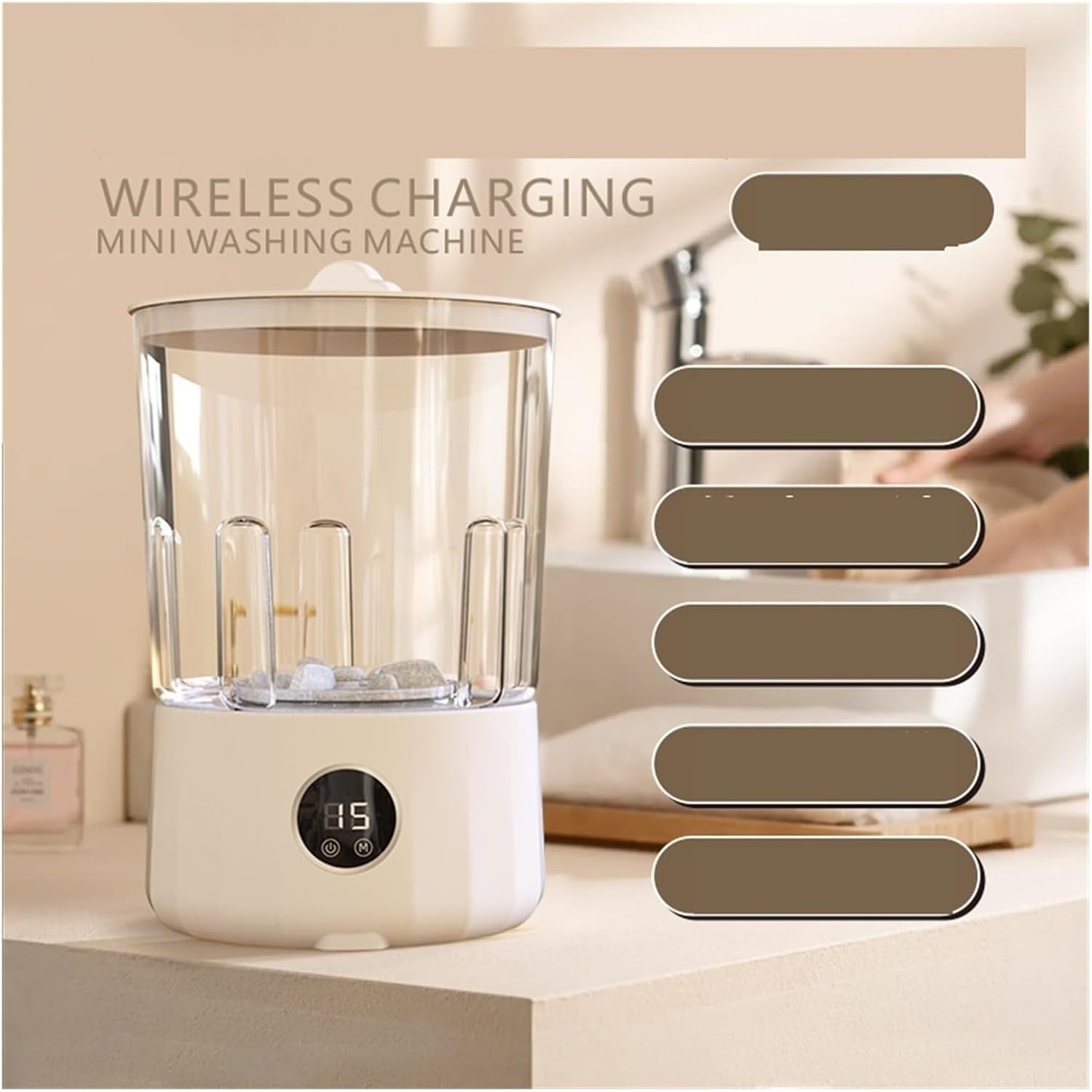 Portable Washing Machine, Portable Mini Underwear Pantyhose Laundry CupPortable, Installation-free,for Apartments, Homes, and Dorms