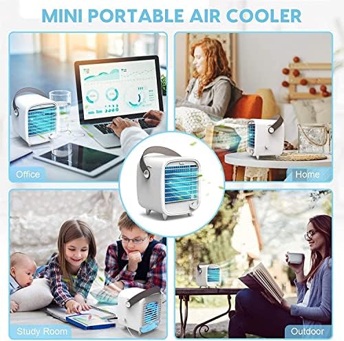 Portable Air Cooler Mini Desk Air Conditioner USB 200ML Waterbox for Small Room Office Bedroom