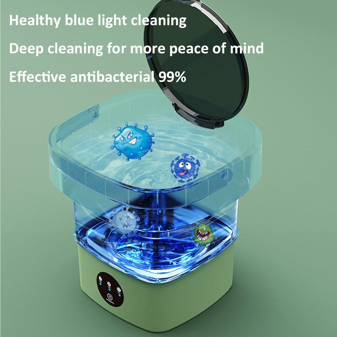 Generic Home Washing Machine Outdoor Portable Clothes Washer For Underwear Socks Baby Clothes Foldable With 13/15/16L Capacity(19x26cm/7.5x10in), GARPAKRVE-19X26CM/7.5X10IN