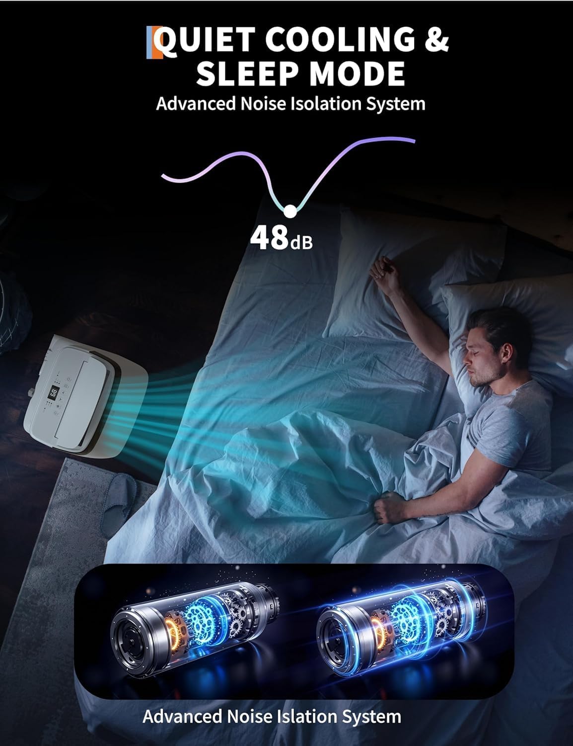 12,000 BTU Portable Air Conditioner - 3 in-1 AC, Fan & Dehumidifier with Remote Control, 24H Timer, Window Installation Kit Included - Cools Up to 550 Sq Ft for Indoor Rooms