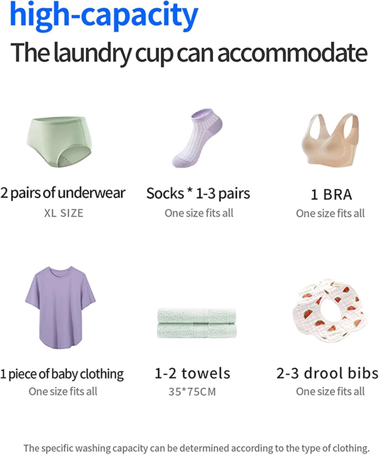 Portable Washing Machine, Mini Washer Deeply Cleans Small Laundry Items, Socks, Underwear, Baby Clothes, Suitable for Solo Living, Apartments, Hotels, Travel and Camping