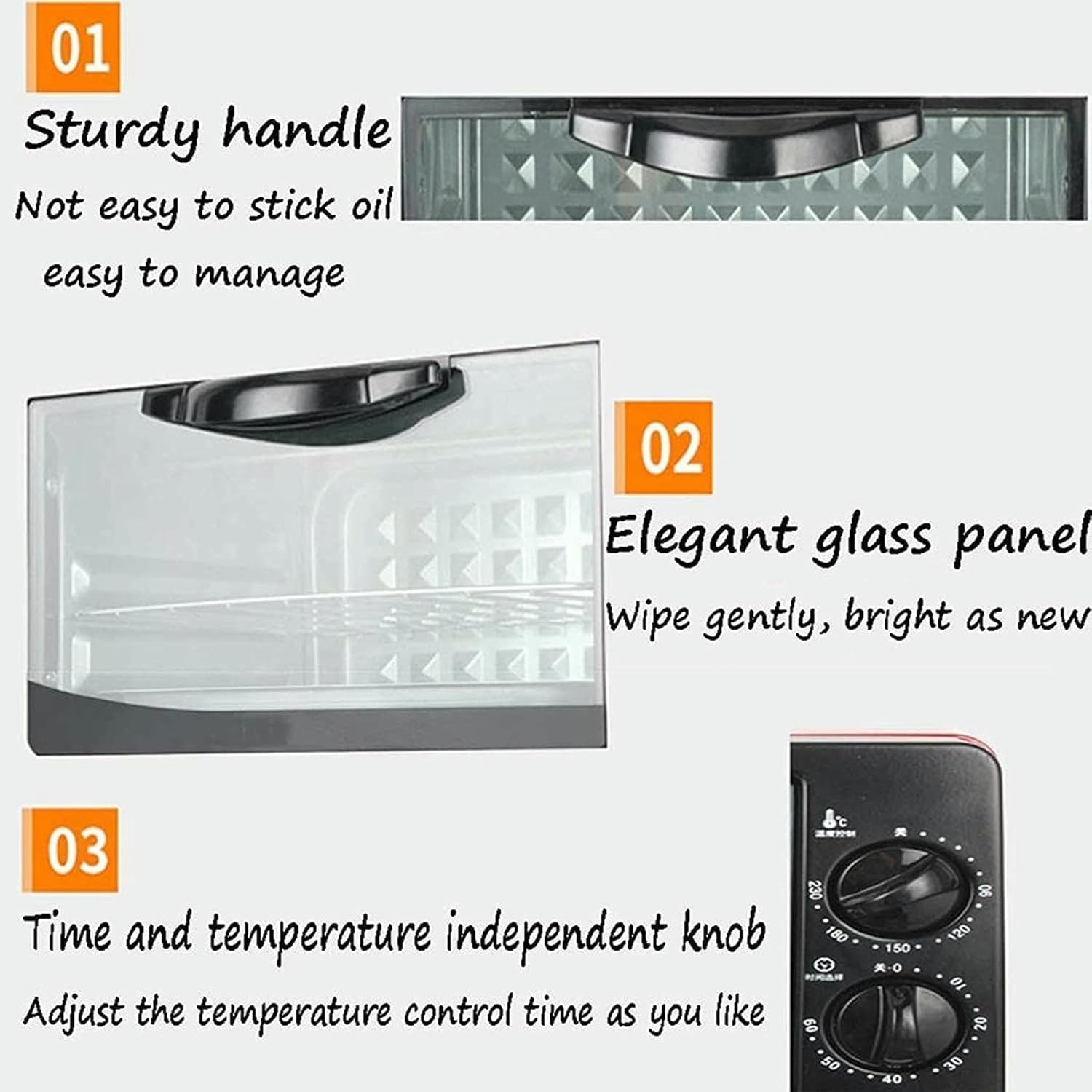 Small Multifunctional Microwave Oven for Household Use, 11l Large-capacity Compact Air Fryer Oven with Bakeware and Rack, Temperature Control & Timer, Air Fryer Toaster Oven Combo