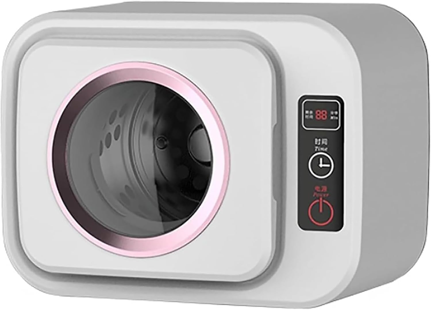 Small Tumble Dryer, Mini Electric Clothes Dryer, Quick Drying in 30 Minutes, 3 Gear Adjustment, Capacity 1kg, 3D Drying, with Stainless Steel Tub, for Apartment, Home, Dorm