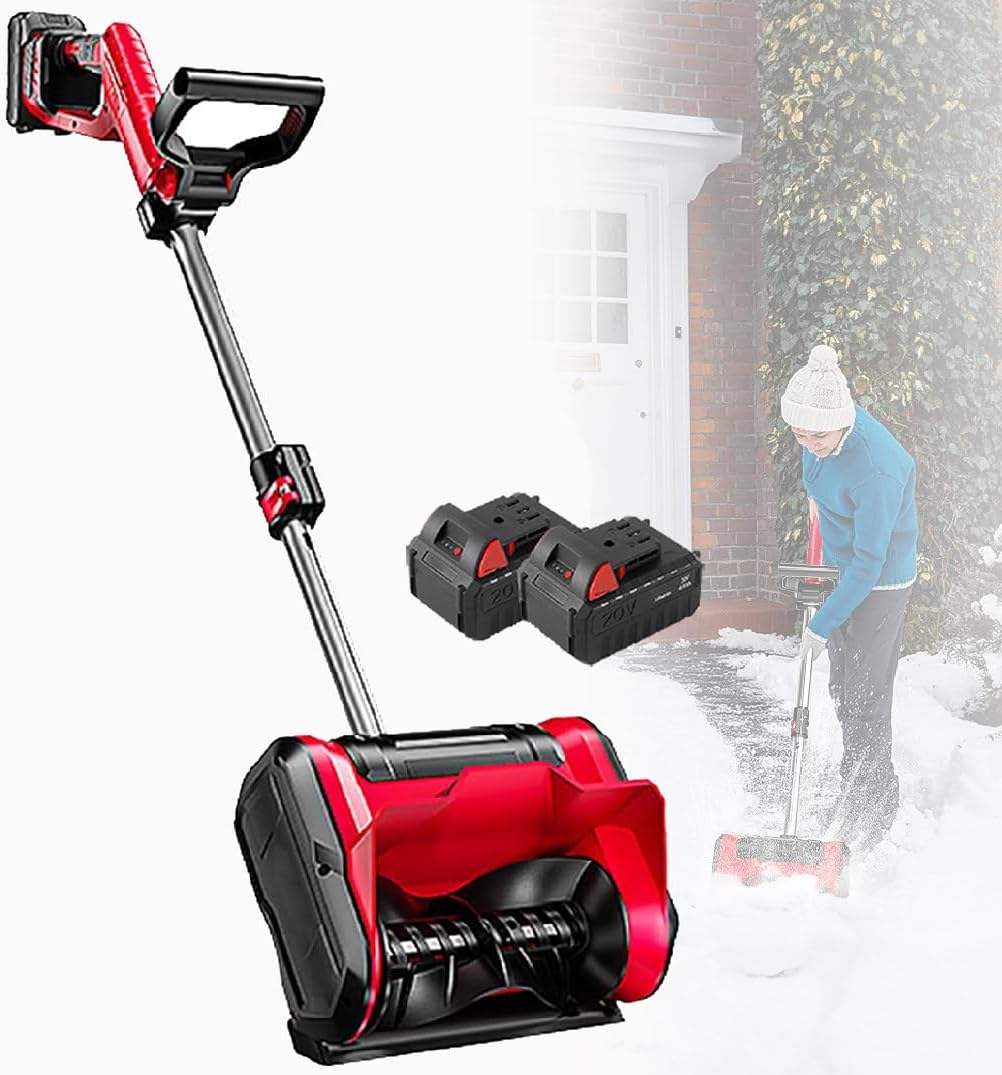 Cordless Brushless Snow Shovel, Lithium Battery Operated Ion Cordless Width 12