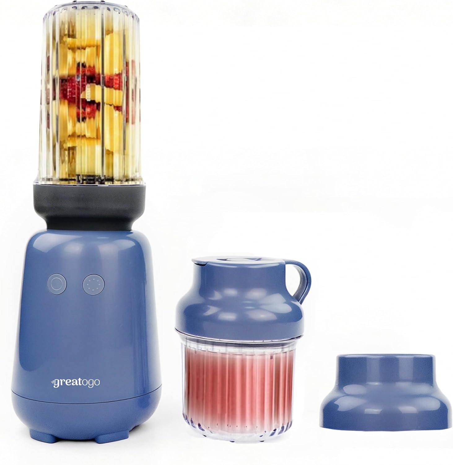 1000W 6-Blade Single-Serve Blender Exclusive Blender 28/14oz Tritan Blending Cup, Make milkshakes, salad dressings, sauces, crush ice, and blend frozen fruits