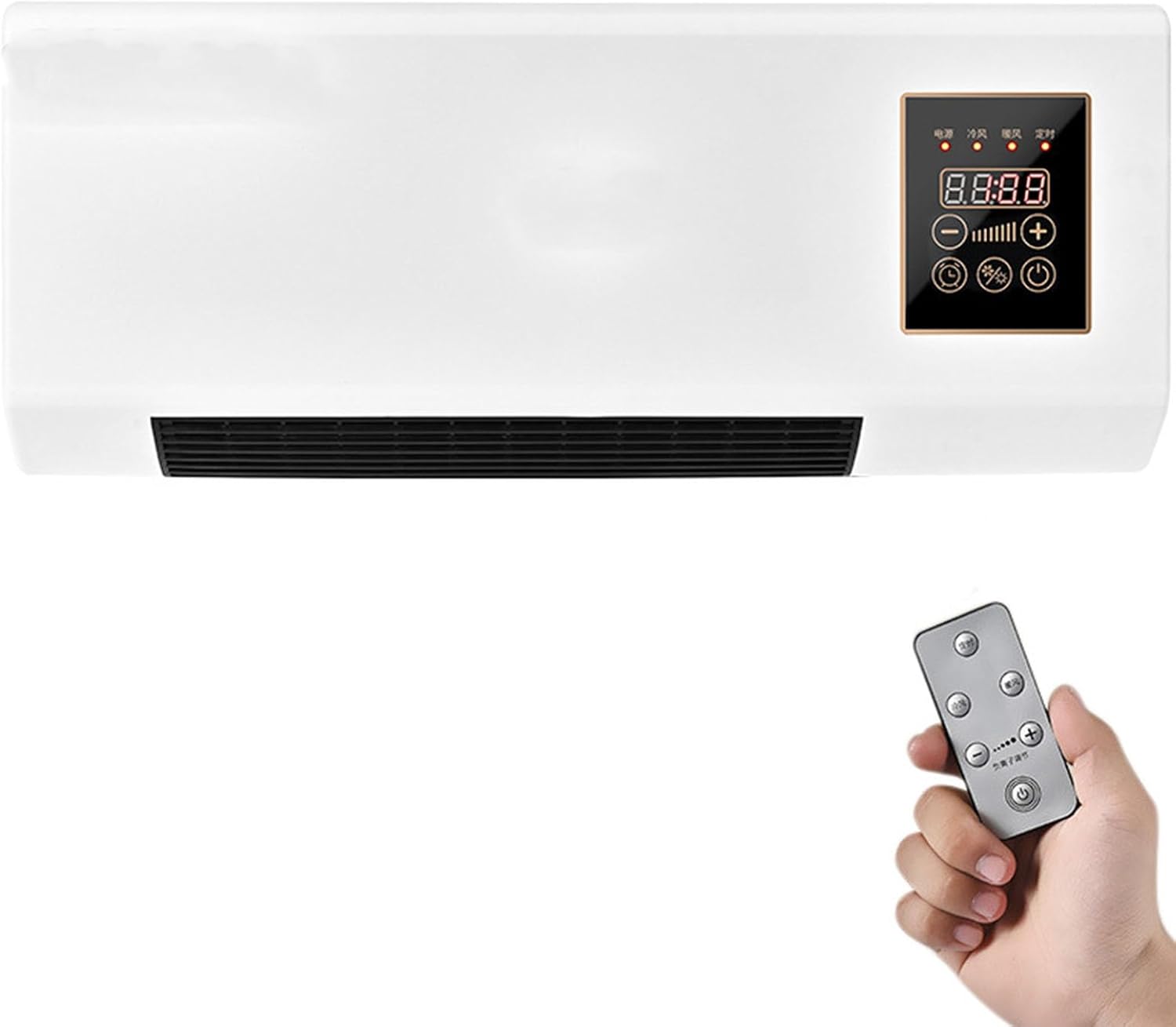 Dual Use Compact Portable Wall Mounted Air Conditioner Hot Cold for Bedroom, 2 in 1 Air Conditioner Heater