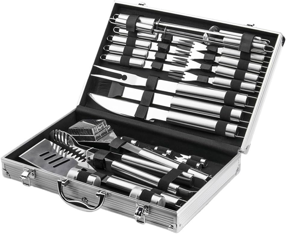 Barbecue Tool Set Aluminum Box Stainless Steel Household Skewers Combination Grill Outdoor BBQ