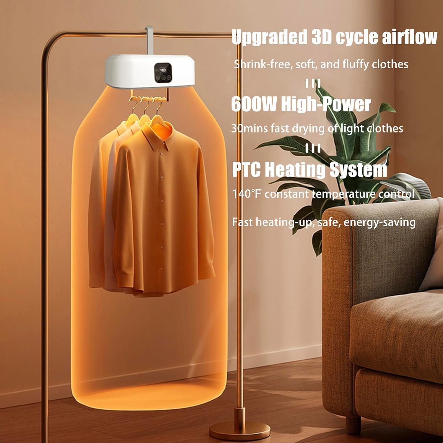 Mini Laundry Dryers with Remote Control, Small Compact Foldable Electric Drying Machine with Dry Bag for Travel,RV