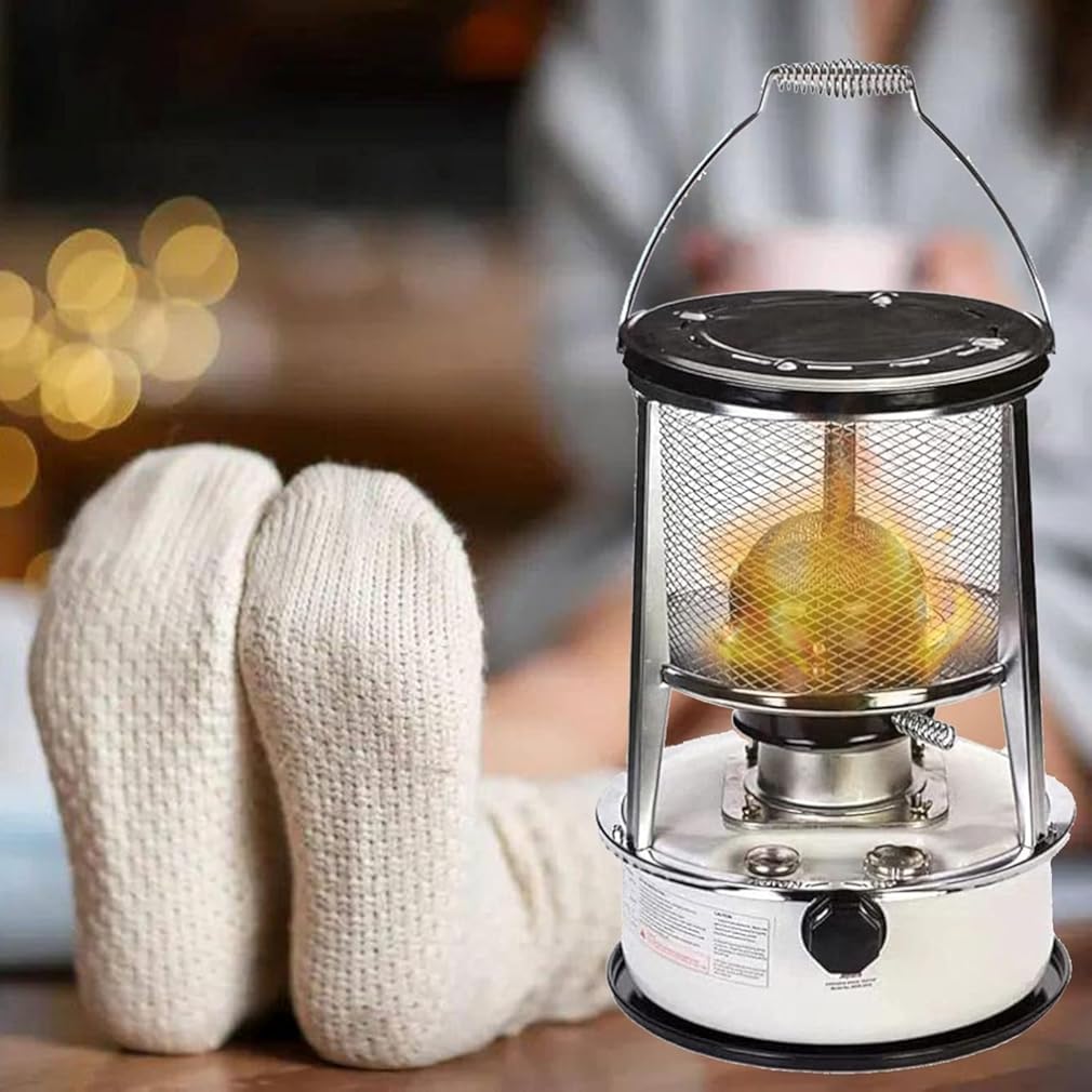 Kerosene Heater For Indoor Use Without Electricity Camping Emergency Stove For Heating Cooking Boiling Water Kerosene Heating(6L/White)