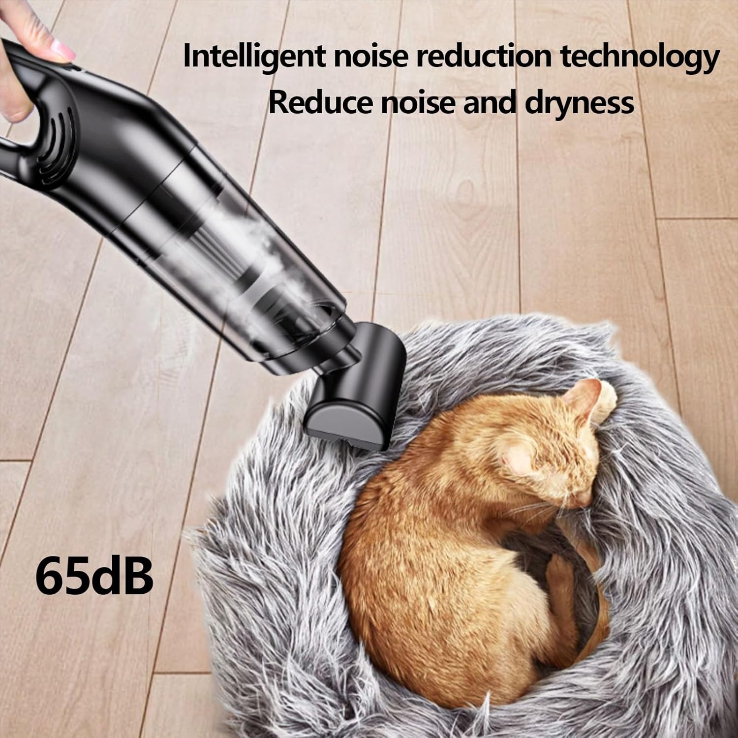 VELPEN Handheld Vacuum, 45Kpa Car Vacuum Cleaner High Power, 4-in-1 Mini Dust Buster Vac with Duster Crevice, HEPA Filter, Rechargeable USB, Max 70 Min Runtime