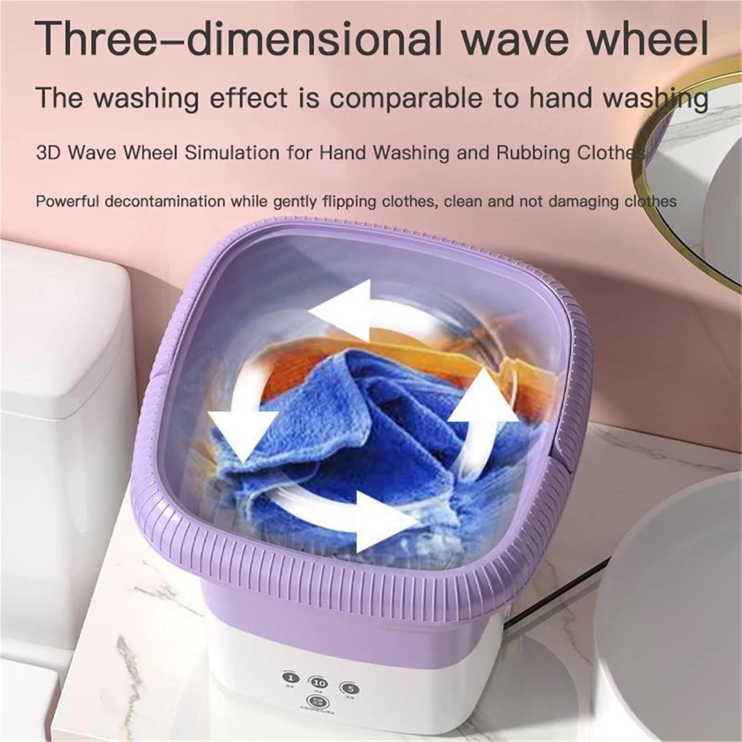 Compact Laundry. Mini Washing Machine Folding Small Household Portable Dormitory Underwear And Socks Removing All-in-one .Portable(Green)