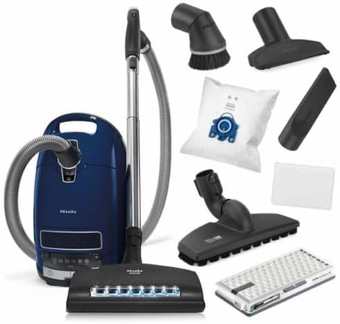 Miele Complete C3 Marin Canister HEPA Canister Vacuum Cleaner with SEB236 Powerhead Bundle - Includes Performance Pack 16 Type GN AirClean Genuine FilterBags + Genuine AH50 HEPA Filter
