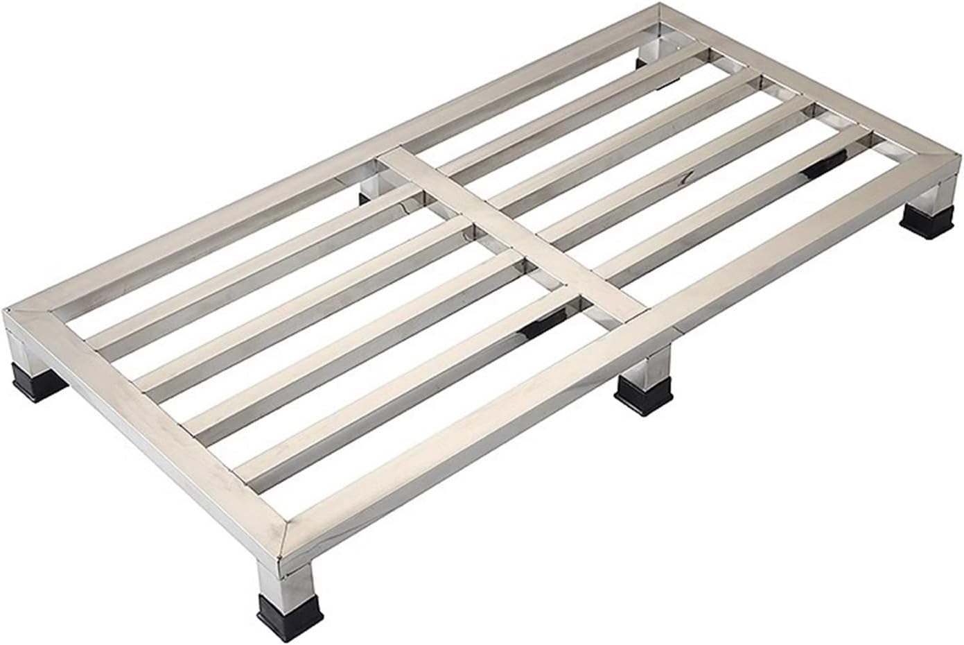 Heightened Air Conditioner Base, Stainless Steel Moisture-Proof Floor Pallets, One-Piece Furniture Appliances Base Stand for Warehouse Supermarket(60x110x15cm)