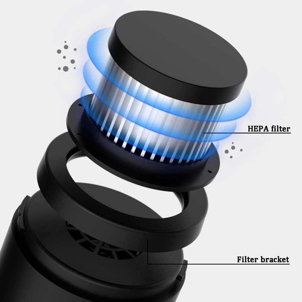 Car Vacuum Cleaner 120W 6KPa Portable Handheld Vacuum Cleaner with Cleaner HEPA Filter, Handheld Vacuum Cordless for Animal Hair,Black (Black)