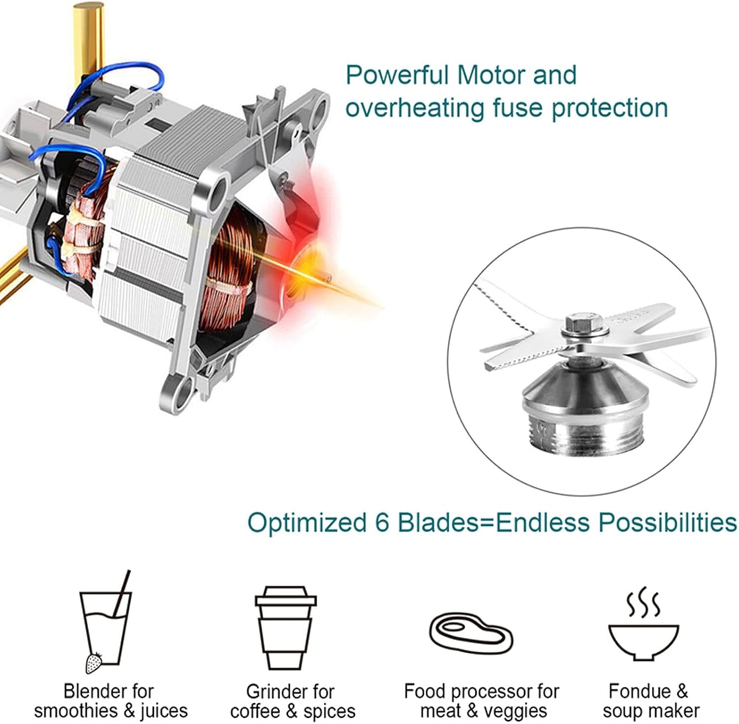 Blender Professional Countertop Blender, 2200W High Speed Commercial Blender for Shakes and Smoothies with 70Oz BPA Free Container, Smoothie Maker for Crushing Ice, Frozen Dessert, and Nuts etc.