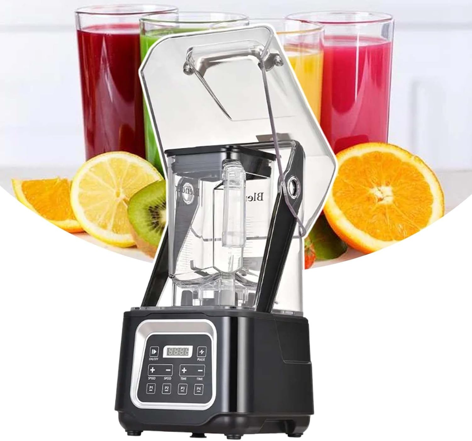 Home Kitchen Blender,2200W Strong Pure Copper Motor,Heavy Duty Fruit Professional Ice Crusher,With Flip-Top Soundproof Cover