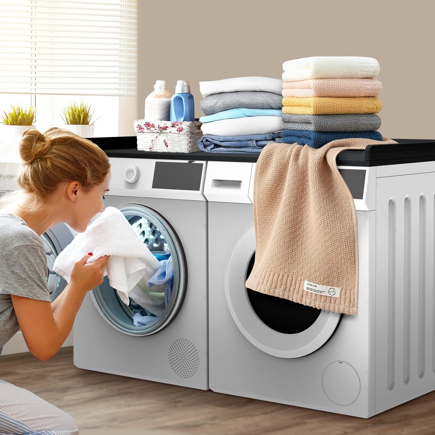 Uniflasy Washer and Dryer Countertop Black – 54