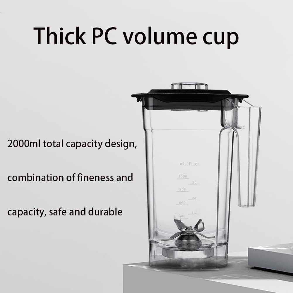 Electric Blender Smoothie Maker, 17000RPM Commercial Stand Mixer 2L Blenders with 5 Presets & Hood Soundproof, for Kitchen Food Processor for Kitchen Milk Tea Coffee Dessert Leisure Shop