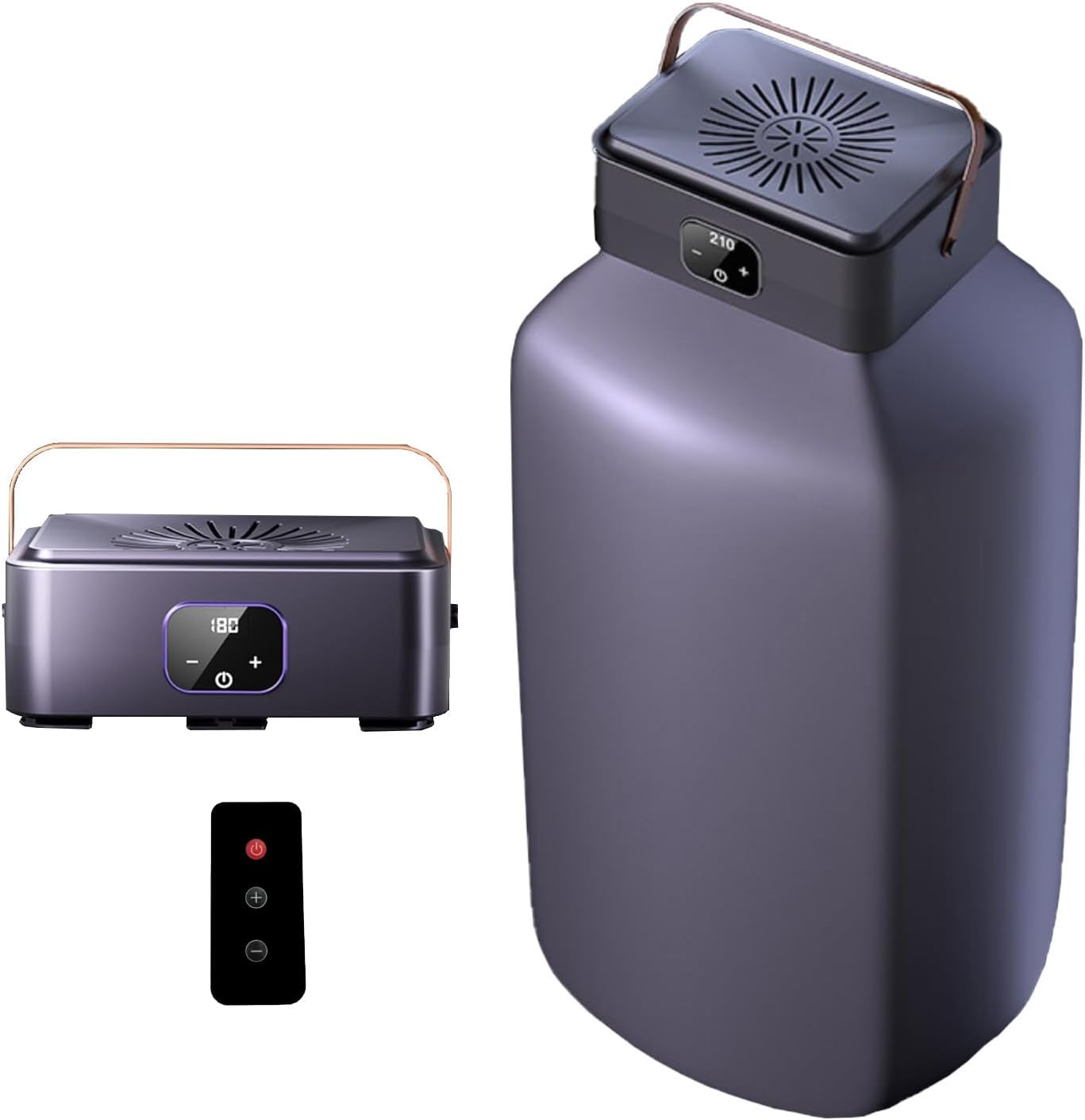 Portable Clothes Dryer | 20KG Large Capacity | 650W Fast Dry | Touch Screen & Remote Control | Quiet Energy-Saving Drying Machine for Home & Travel (purple)