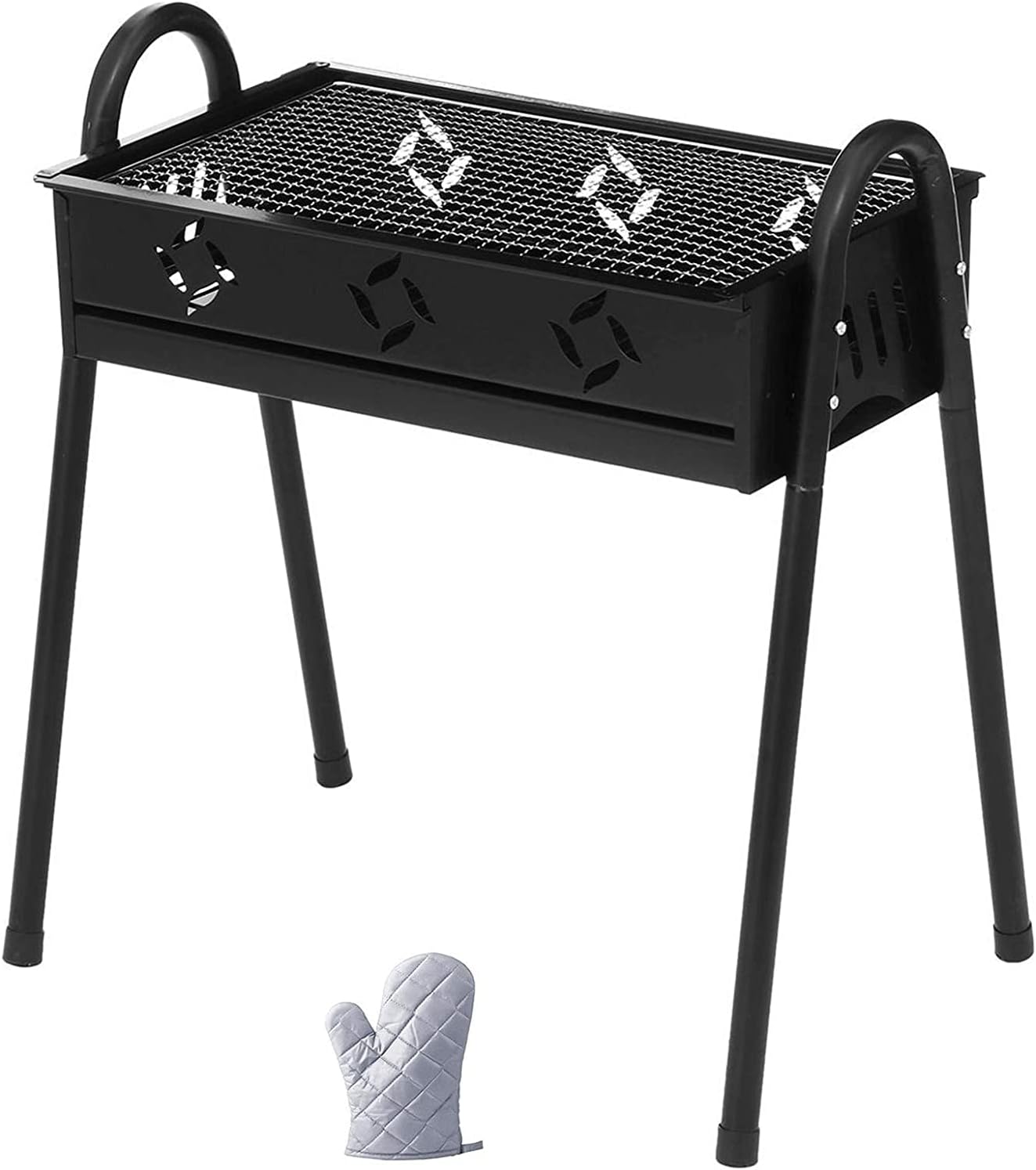 Outdoor Outdoor Indoor Barbecue Charcoal Portable Folding Barbecue Charcoal Easy Assemble and Remove Barbecue Cooking Set