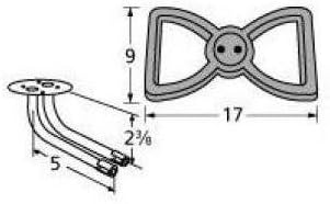 Music City Metals 22102-72202 Cast Iron Burner Replacement for Select Broilmaster Gas Grill Models